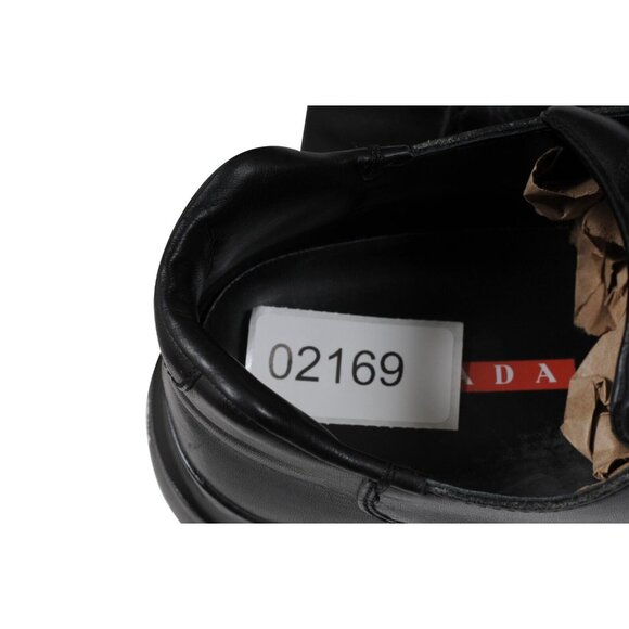 Prada Mens Vintage Chunky Derby US 10 UK 9 Black Leather AW99 Vibram Square Toe - Picture 11 of 11